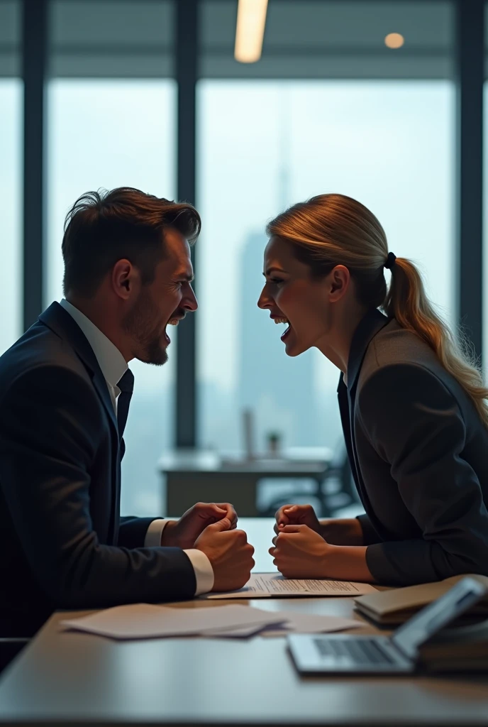 Two partners arguing over business decisions