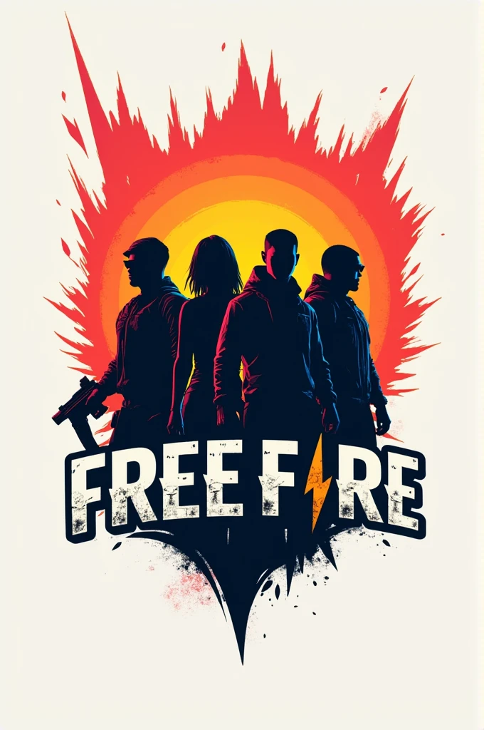 Logo inspired by the 4-person shooter Free Fire