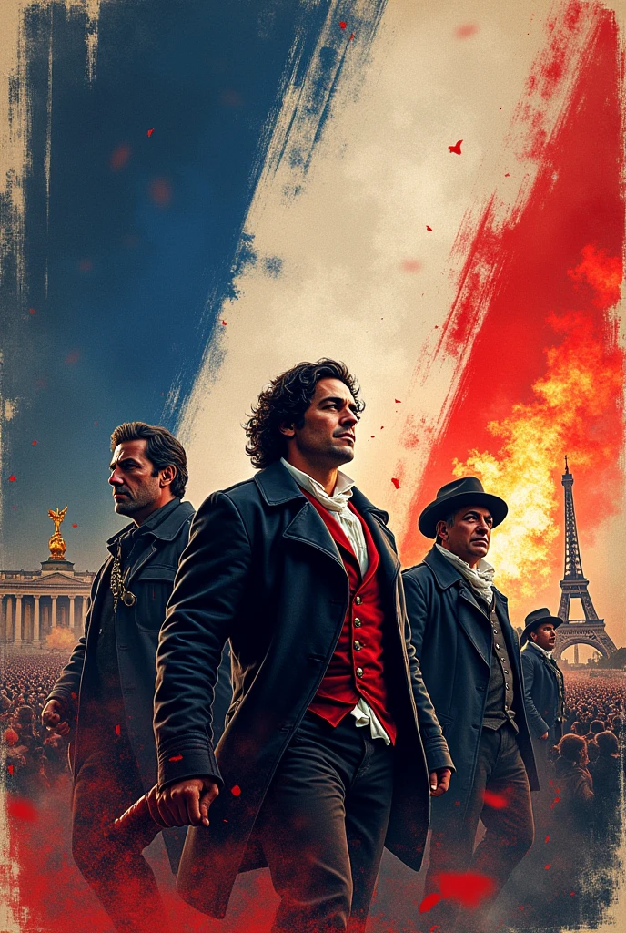 Create a leaflet design for the French Revolution. The target group is the citizens. Only the design but no text. But it should be identifiable as a leaflet. It is supposed to be a leaflet!!!!!!
