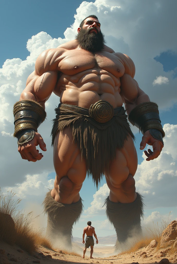 Un gigante completamente desnudo
