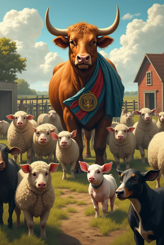 Entire government personified as farm animals