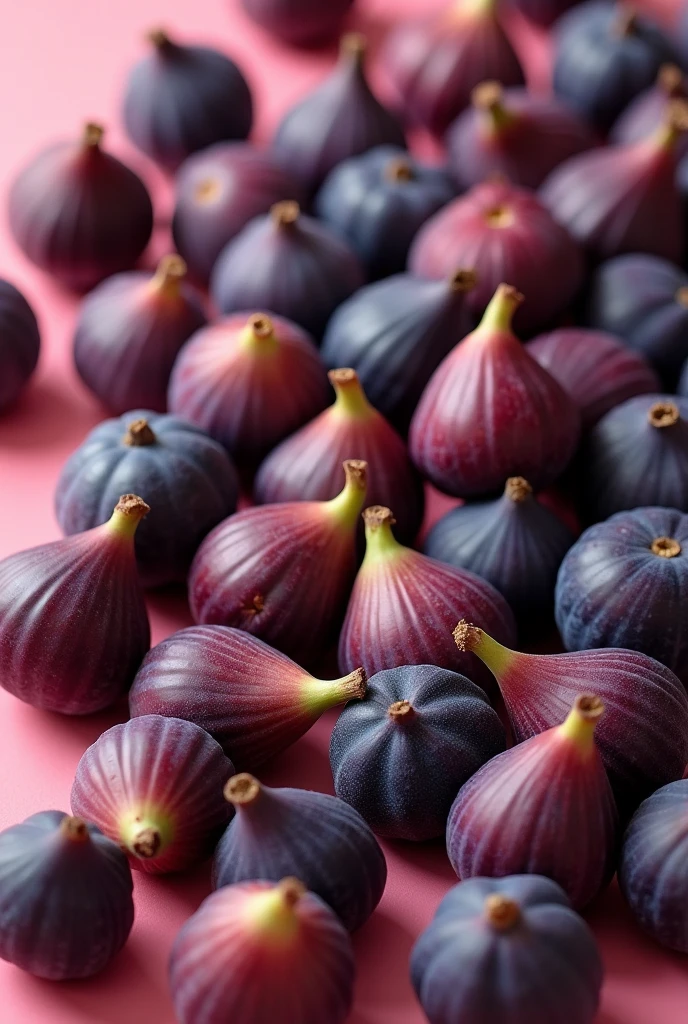 cover of large appetizing fresh figs, scattered image in vertical format 