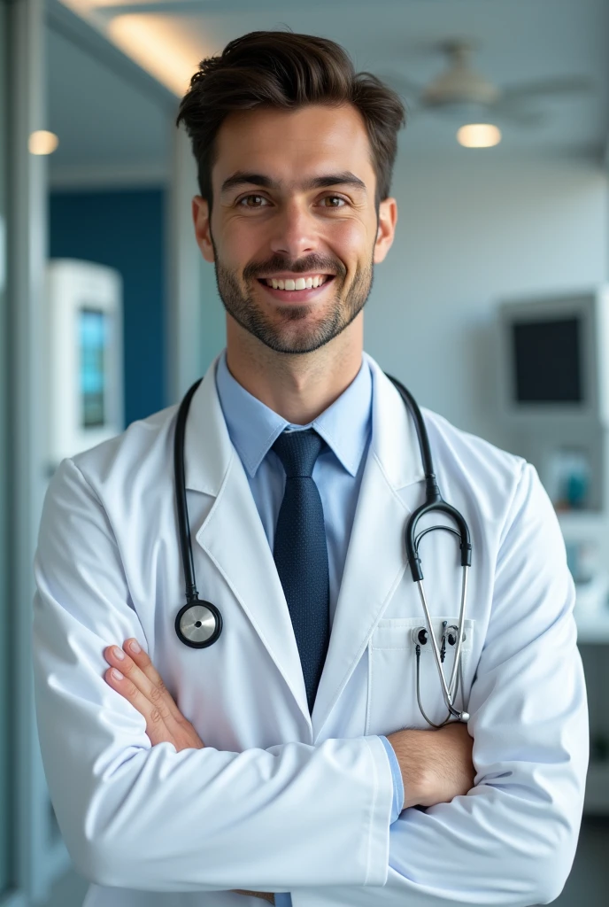 Handsome cute brown Male Doctor