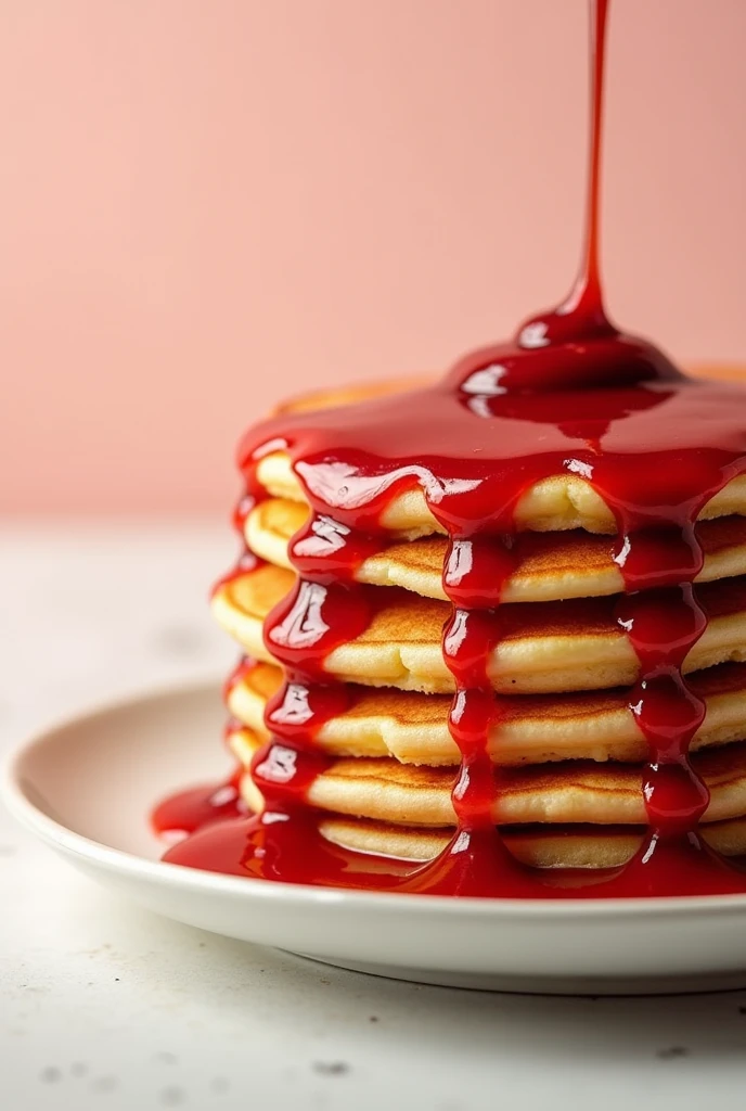 A flyer selling pancakes with sauce