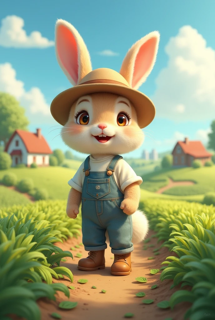 A rabbit girl farmer