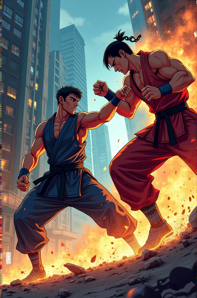 A manga fight scene