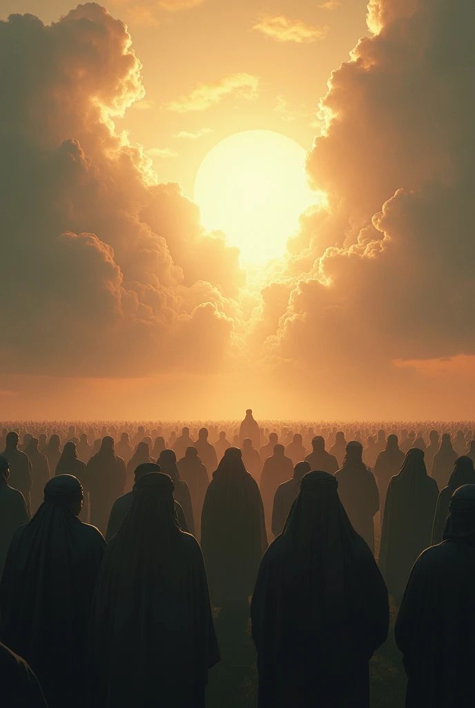 The day of resurrection Islam in open field
