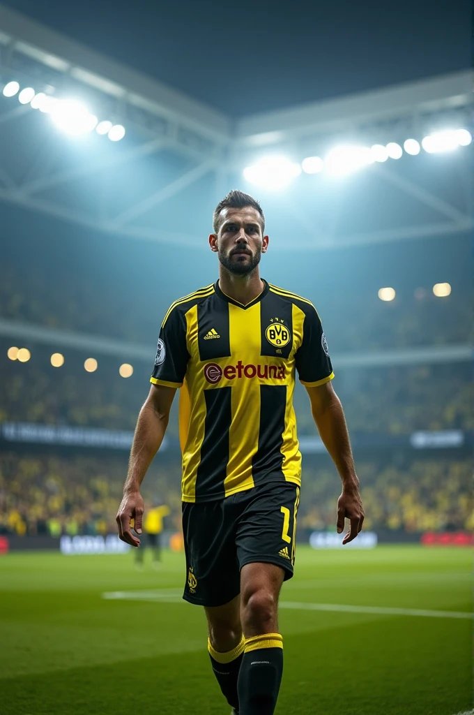 Player being announced by Borussia Dortmund