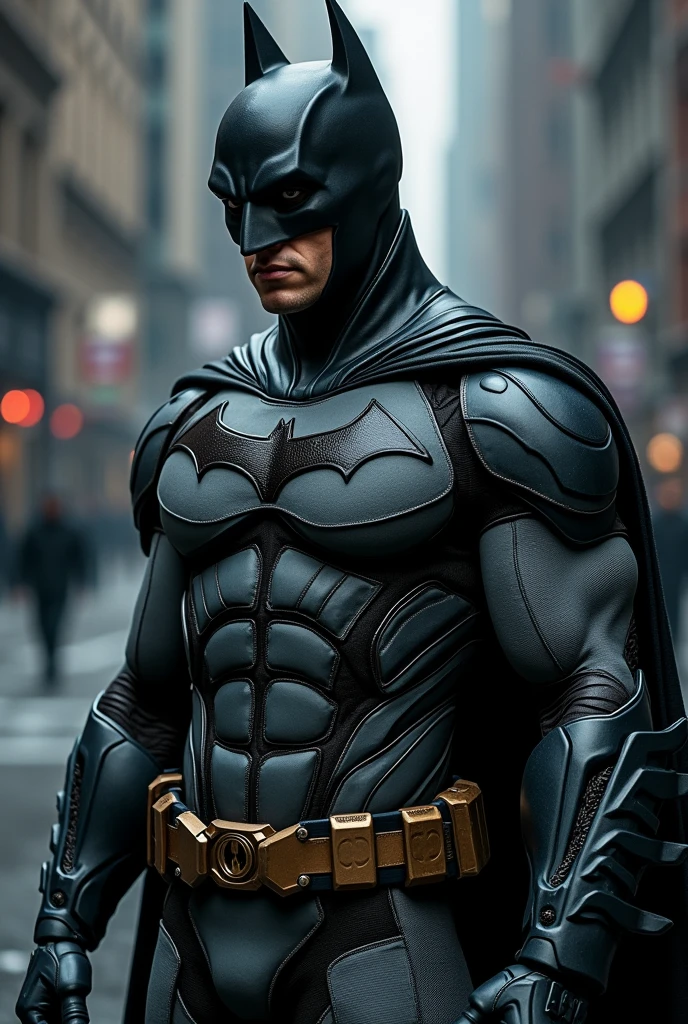 Batman live action,Technical armour suit,leather stitched cowl