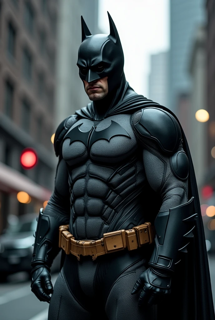 Batman live action,Technical armour suit,leather stitched cowl