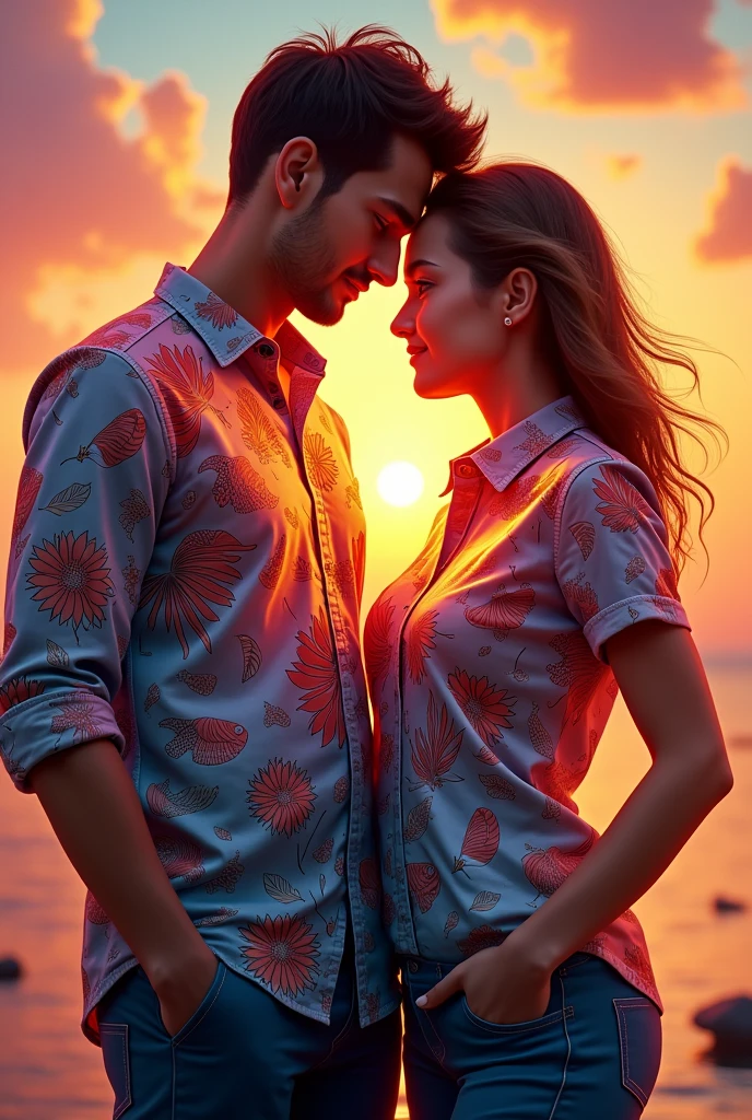 Party shirt 50% sunset theme dentistry, male and female