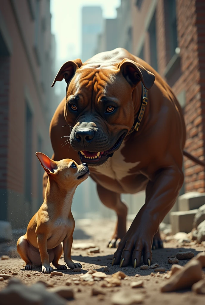Chihuahua vs pitbull