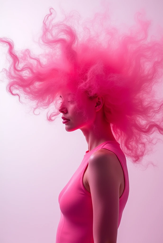 pink hair spray on a transparent background