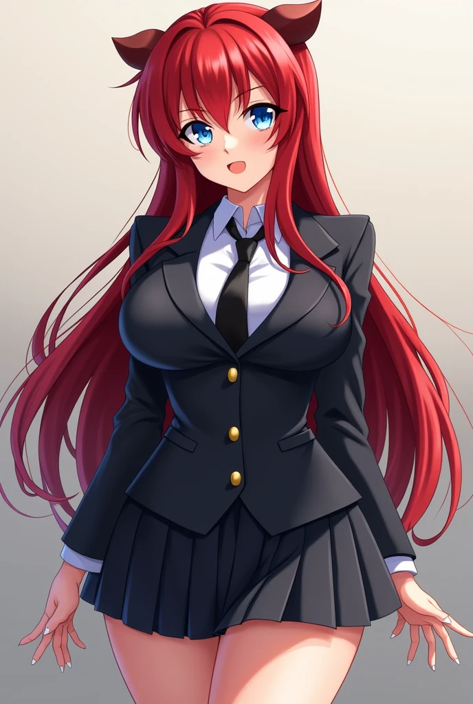 Rias Gremory , school uniform and big breasts