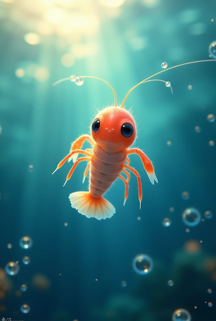 Once upon a time, in the vast and mysterious ocean, a tiny lobster larva named Phyllosoma hatched from its egg. It was the beginning of a grand adventure. Phyllosoma looked around at the endless blue and felt a sense of wonder.
"Hello, world," Phyllosoma said. "It sure is bright out here in the sun."