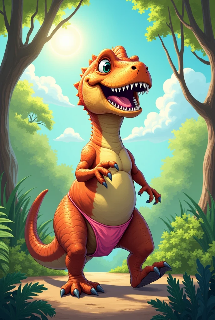 Dinosaur in thong
