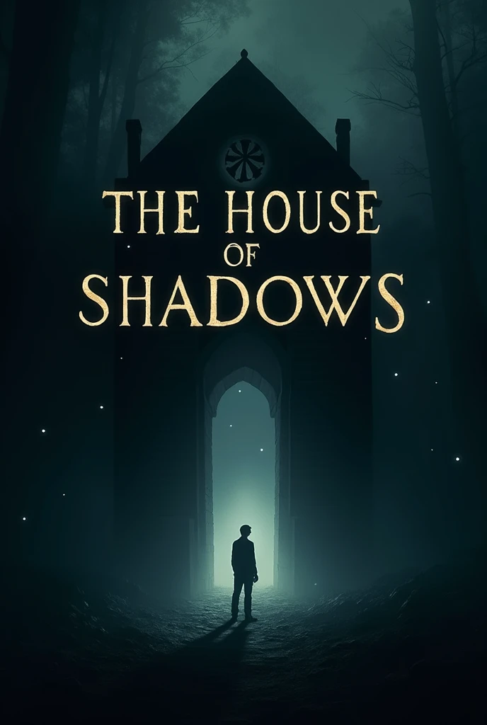 generates the cover of a book called "The house of shadows" in a minimalist way, simple and modern