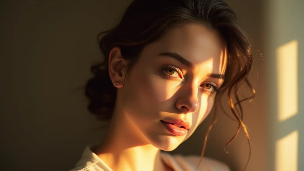 Create realistic beautiful woman portrait photography, 8k -v