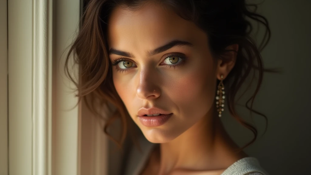 Create realistic beautiful woman portrait photography, 8k -v