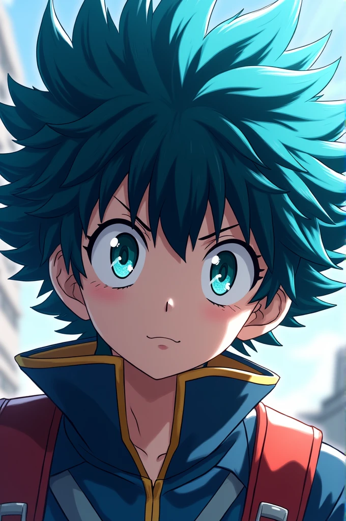 A blue haired one from Boku no hero