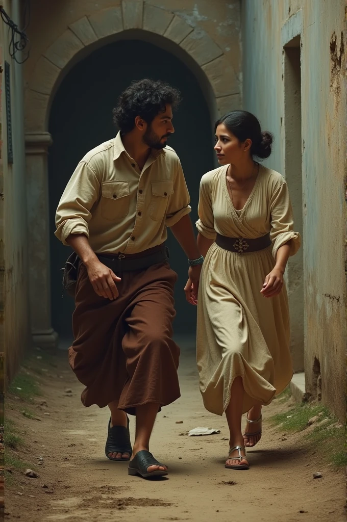 Juan gets up and runs towards the old woman.. at your side, a young woman, Well, He also comes to help her. Both glances meet, both doubt. Cross the knot?