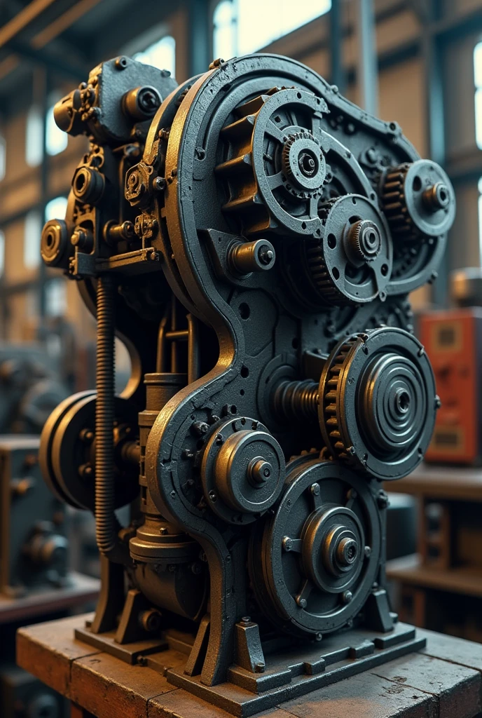 GEARBOX WITH PULLEYS AND BELTS