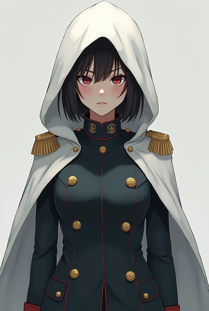 Military anime girl in KUKLUXKLAN outfit