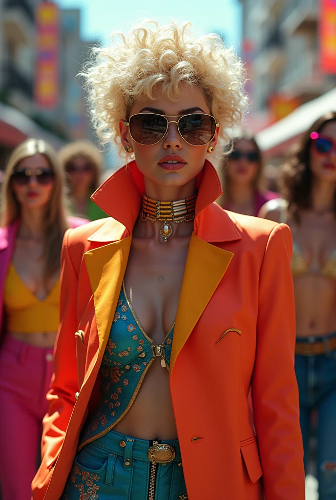 people with shoulder pads 80s fashion 