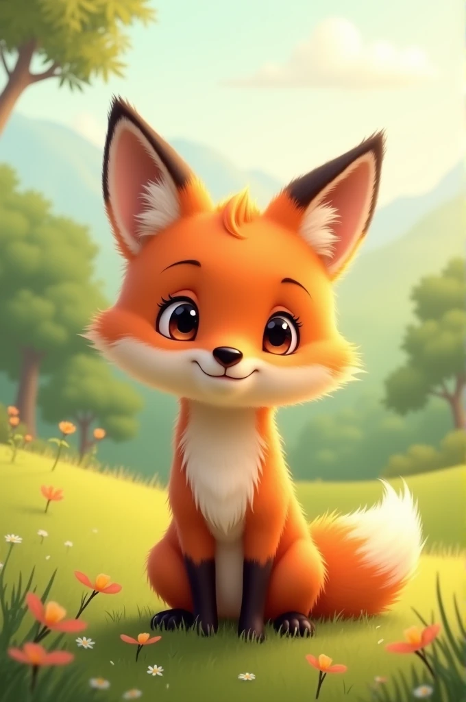 Fox with a baby face