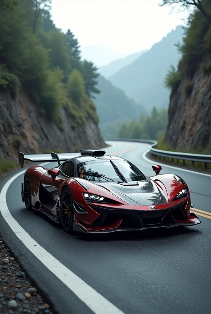 Create a sports car focused on aerodynamics and speed and sportiness and performance 