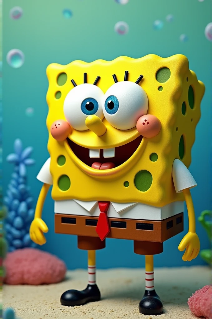 Make a spongebob with a big penis