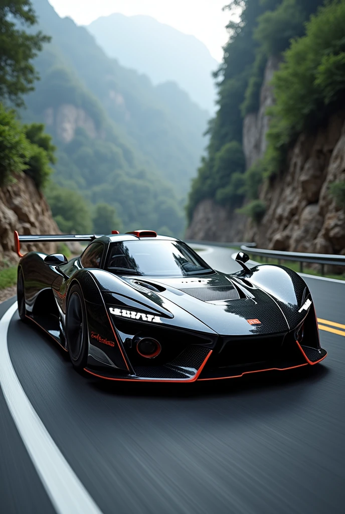 Create a sports car focused on aerodynamics and speed and sportiness and performance 