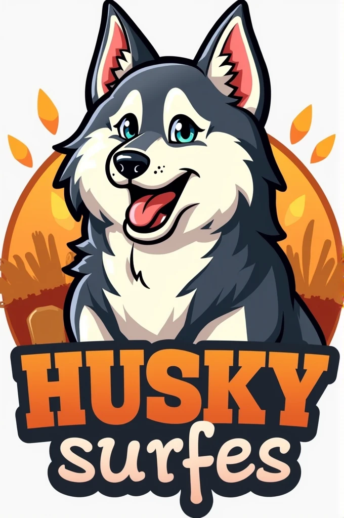 logo for a burger joint with a husky