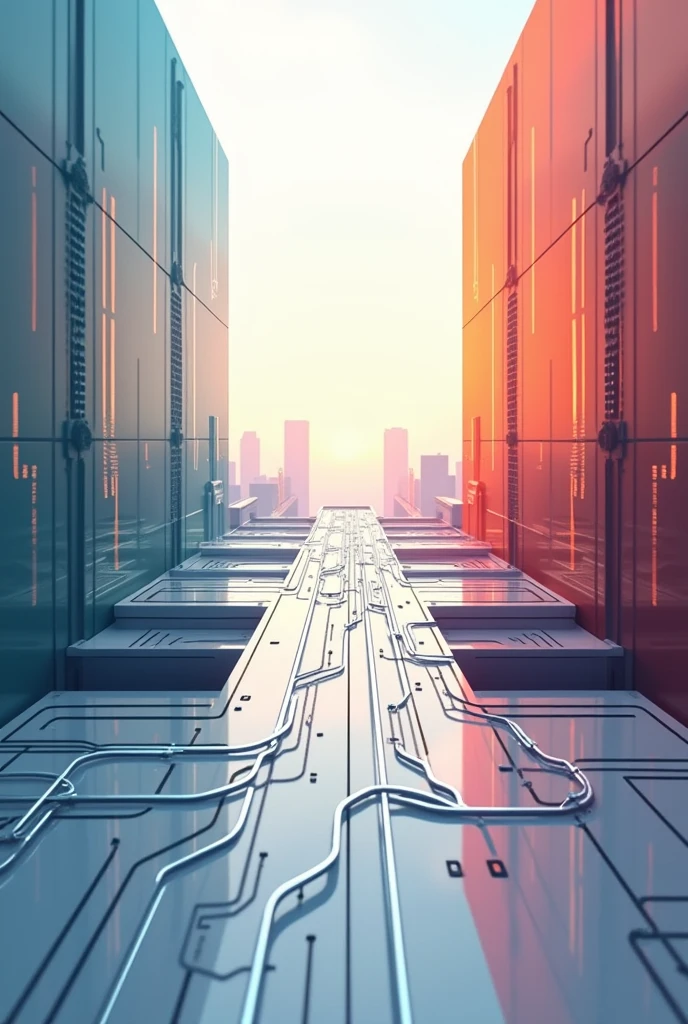 Behave like a flowchart creation expert. Create an image that indicates a connection between two spaces