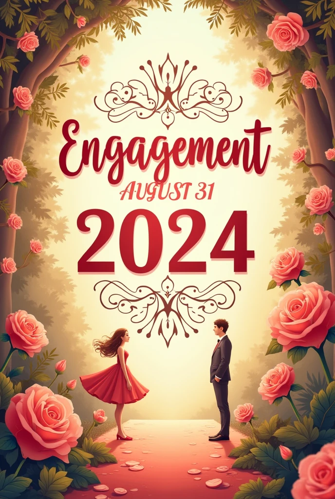 I am an mc and I want to create a poster for a engagement on 31 august 2024....kindly insert the words I am attending