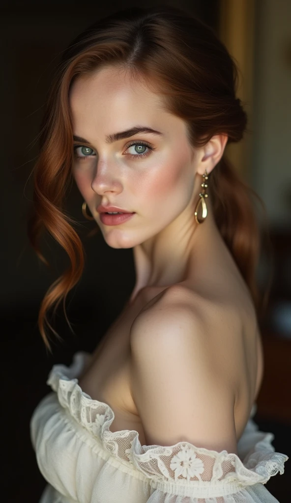 Emma Watson, nude, young, anorectic, pale skin, extremely beautiful, seductive