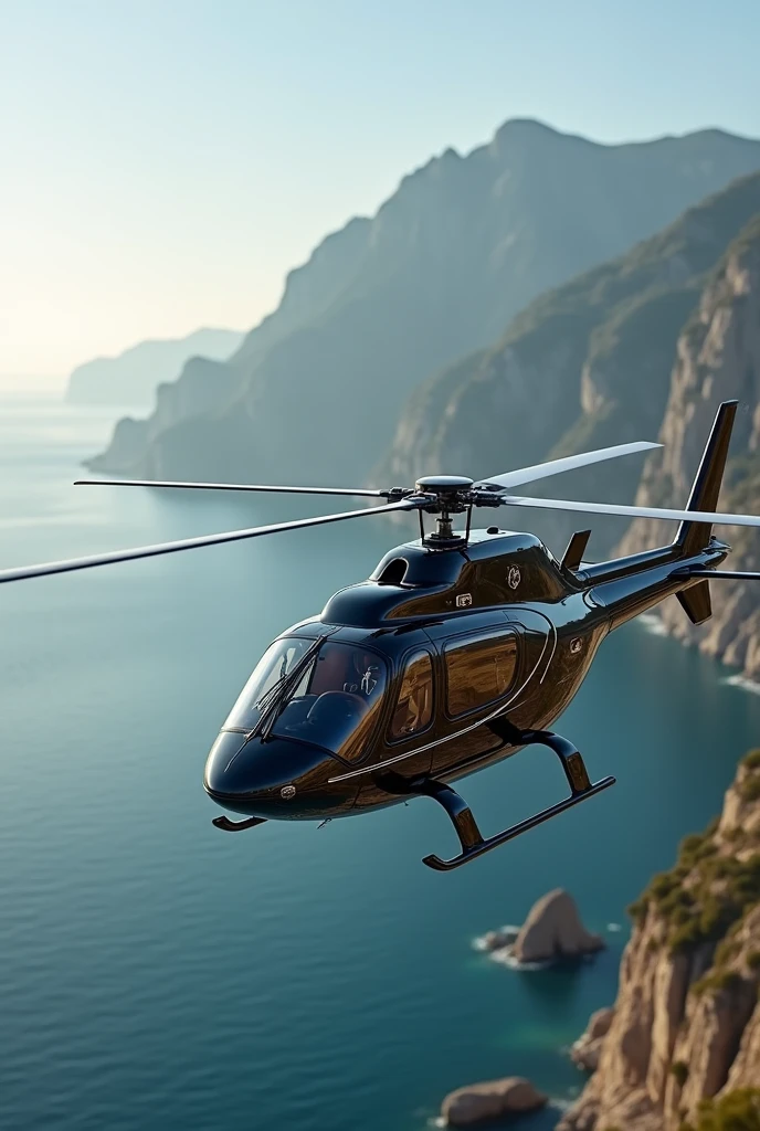 Create a luxurious and exquisite helicopter with a unique and discreet design 