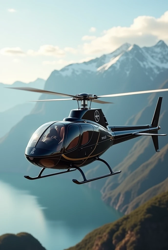 Create a luxurious and exquisite helicopter with a unique and discreet design 