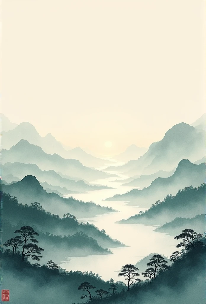 Chinese landscape painting,ink and watercolor painting,water ink,ink,stain,distant view,Ultra wide viewing angle,meticulous,distant view,meticulous,stain,low saturation,low contrast,beautifully represented,A detailed,acura,Works of masters,masterpiece