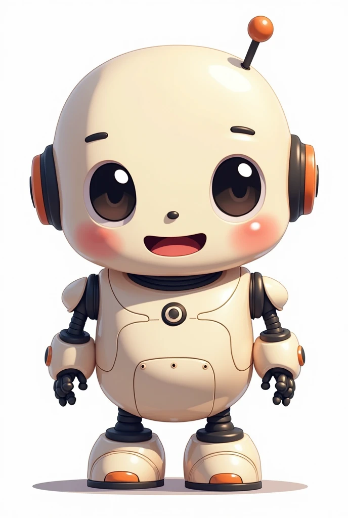 robot caricatura, kawaii style,  White background, for stickers
