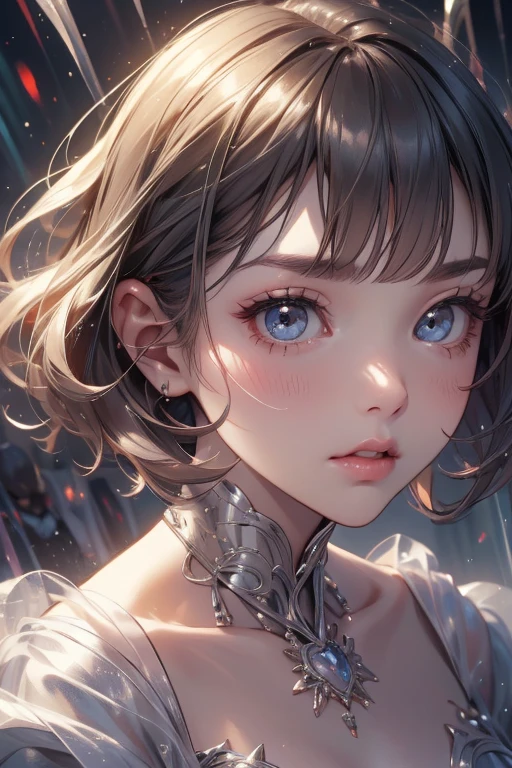 ((Highest quality)), ((masterpiece)), (detailed), A large amount:1.2),extremely detailed cute anime face, (((Flat Chest))), (Flat Chest:1.1),((((Short Bob Hair)))),Complex eyes,beautiful detailed eyes,Symmetrical eyes,(((detailed face))),beautiful detailed lips, If you look at this, (((Embarrassing))),(emotional expression),(My heart is pounding with anticipation.), A translucent white dress reveals her skin、A group of high school girls in string panties and long hair、Aboard
