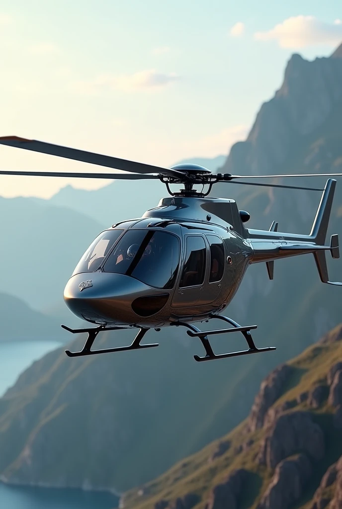 Create a luxurious and exquisite helicopter with a unique and discreet design