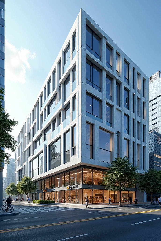 Modern building of a company called GD 