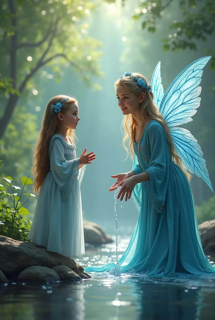 "Hello, clara," said the Water Fairy. "I'm here to show you how we can take care of water and prevent it from being wasted.."