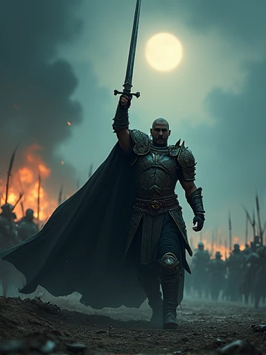 Hear the cry of war louder than before
With his sword in hand to control the land
Crushing metal strikes on this frightening night
Fall onto your knees for the phantom lord