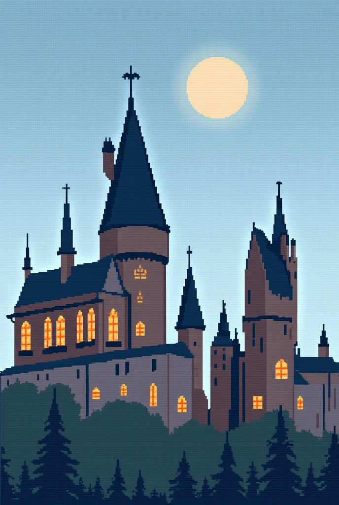 light blue background, reason, harry potter stitch pattern
