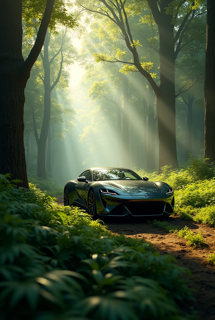 Car in Forest