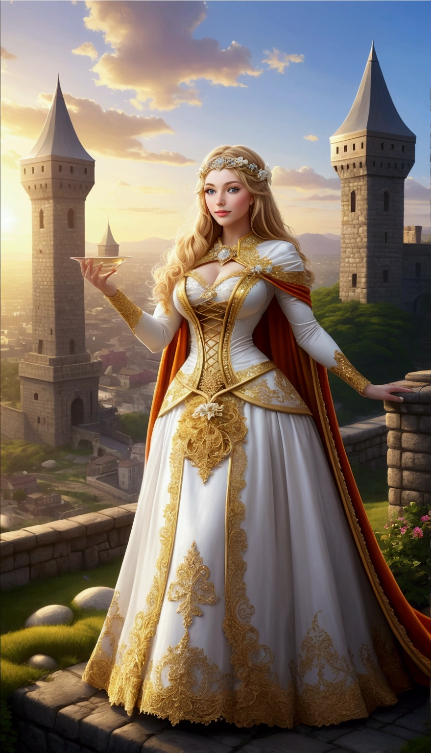 Beautiful women. busty, leggy, lean, lithe. ultra-hourglass-bodytype. Waspy figure Official Art, Award Winning Digital Painting, Digital Illustration, Extreme Detail, 4k, Ultra Hd, Rococo, Polished, Intricate, Realistic Fantasy Art, Sharp Focus, Concept Art, Art By Wlop, Artgerm, (2d Vector Illustration)