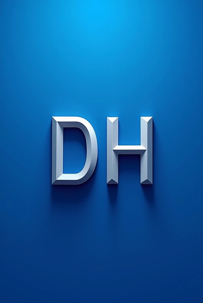 Design of DH letters and blue background
