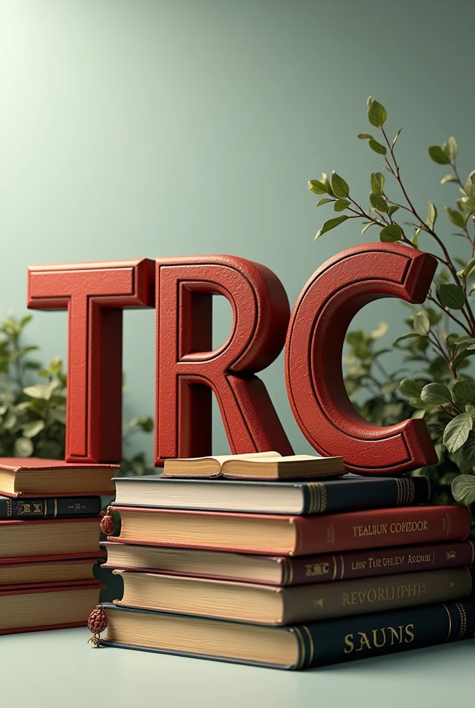 1080 x 1080 pixels PNG format Photo with the acronym TRC With books of poems